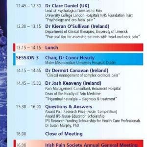 14TH IPS ANNUAL SCIENTIFIC MEETING – OROFACIAL PAIN CLASSIFICATION & MANAGEMENT
