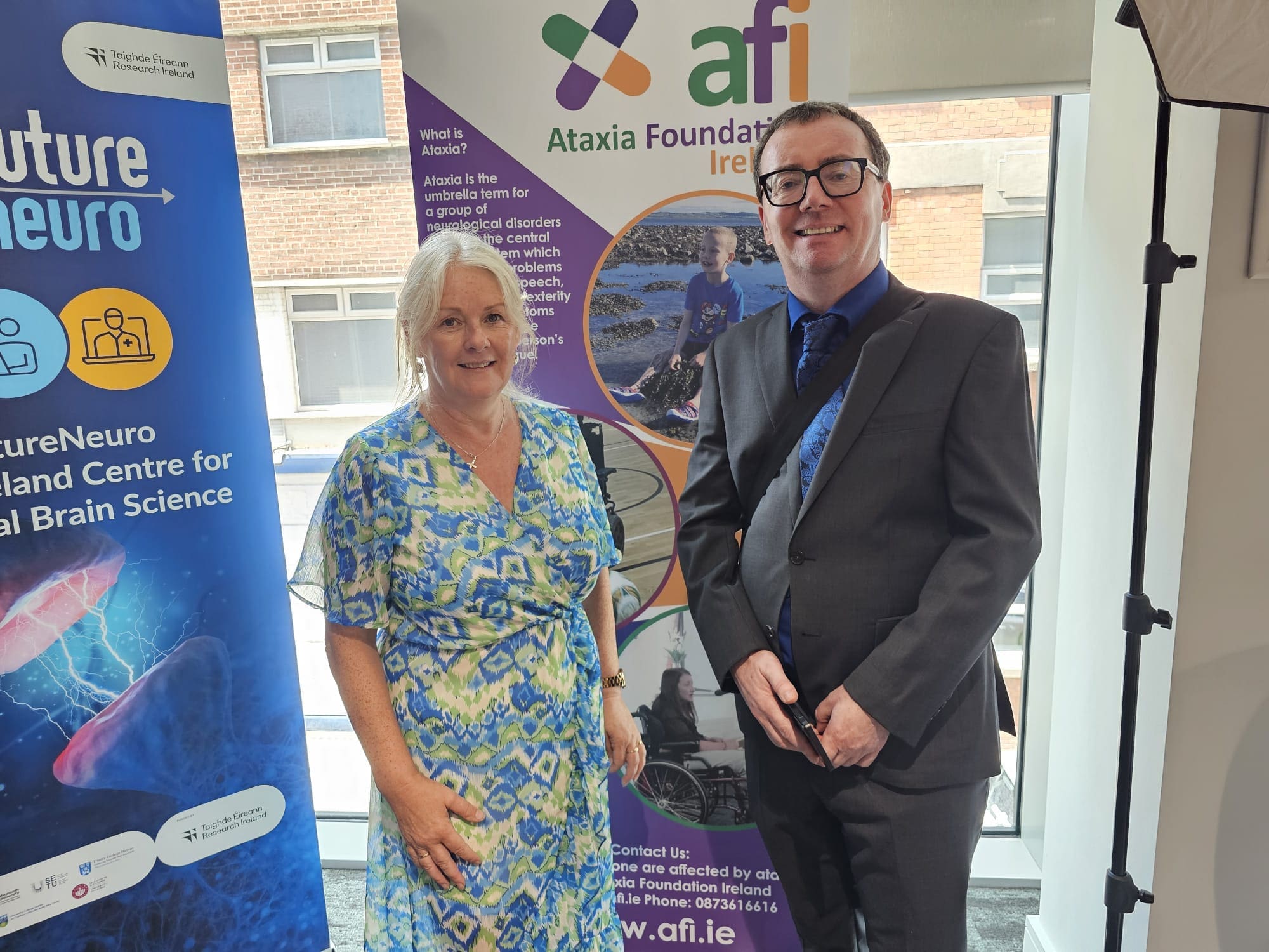 CPI's Membership & Engagement Officer Paul Dunphy along with Maureen Sweeney from the Ataxia Foundation.