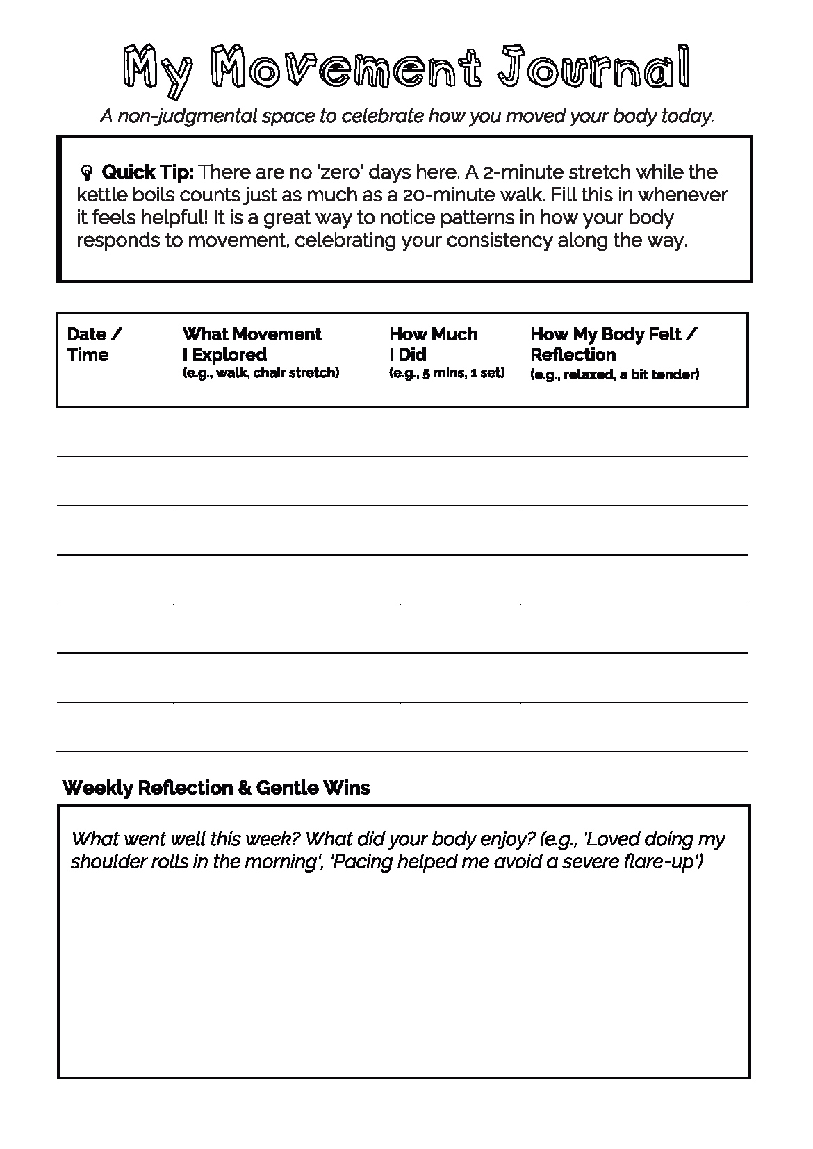A4 Movement Journal pdf